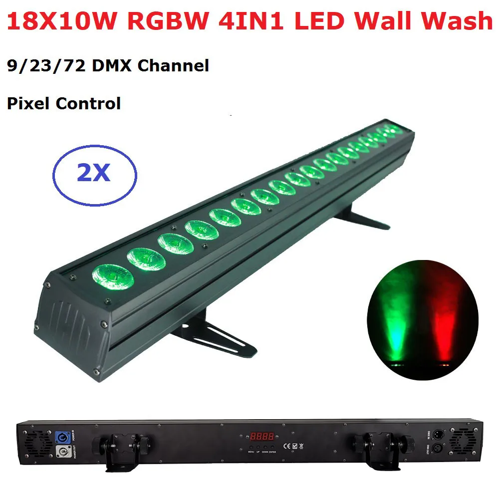 18X10W RGBW 4в1 светодиодный настенный светильник DMX контроллер диджей для мытья бара