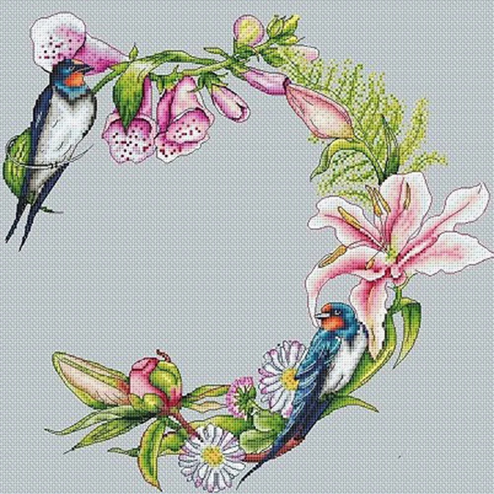 

ZZ5084 For Needlework Kit NOT PRINTED Cross stich Painting Set Cross Stitch Kits Cross-stitch Embroidery Set Stitch Kits Cross
