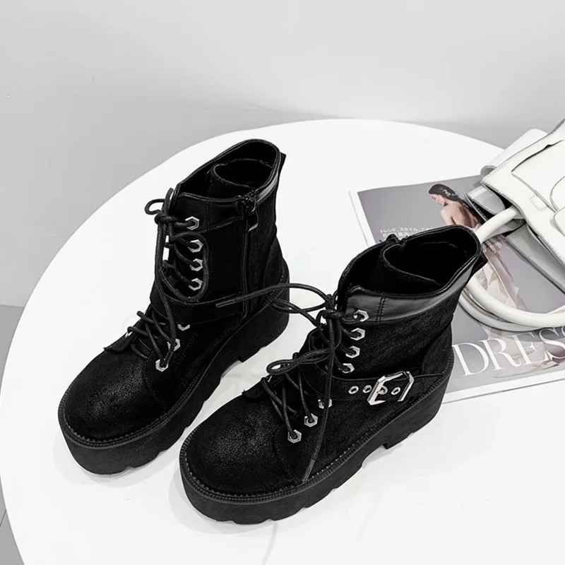 MONMOIRA/женские ботильоны с круглым носком и пряжкой на ремешке женские ботинки