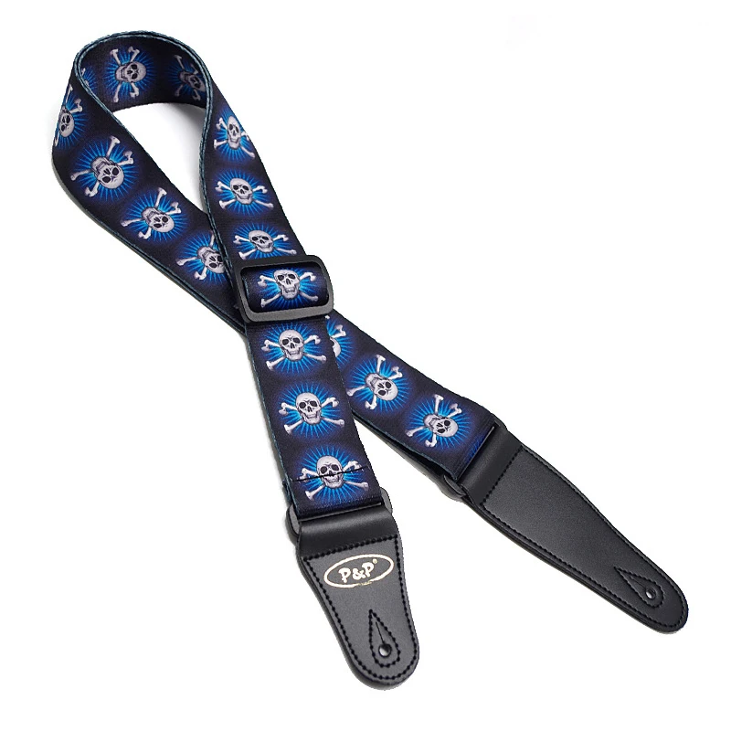 schädel serie gitarre riemen elektro akustische folk gitarre bass strap strap gitarre zubehör free global shipping