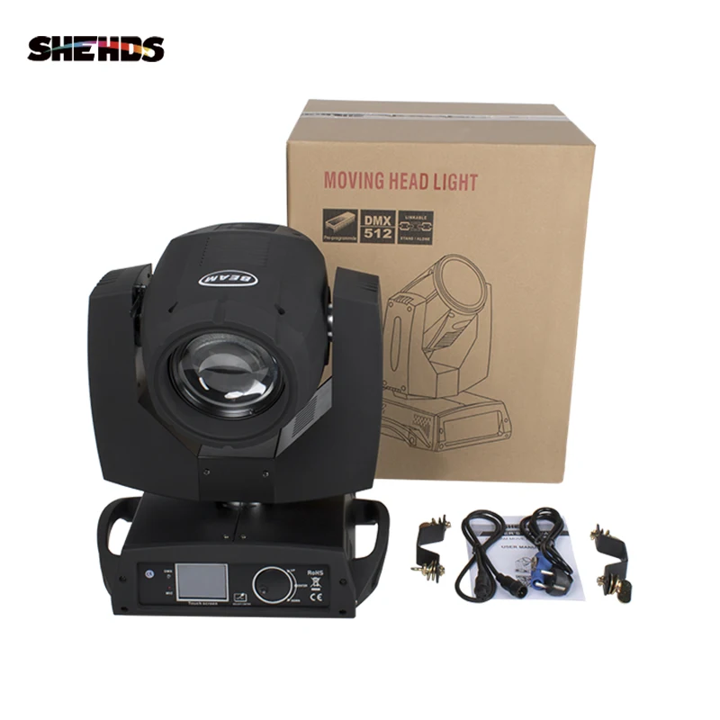 SHEHDS 7R 230 Вт Луч движущаяся головка Контроллер освещения DMX Lyre для атмосферы диско