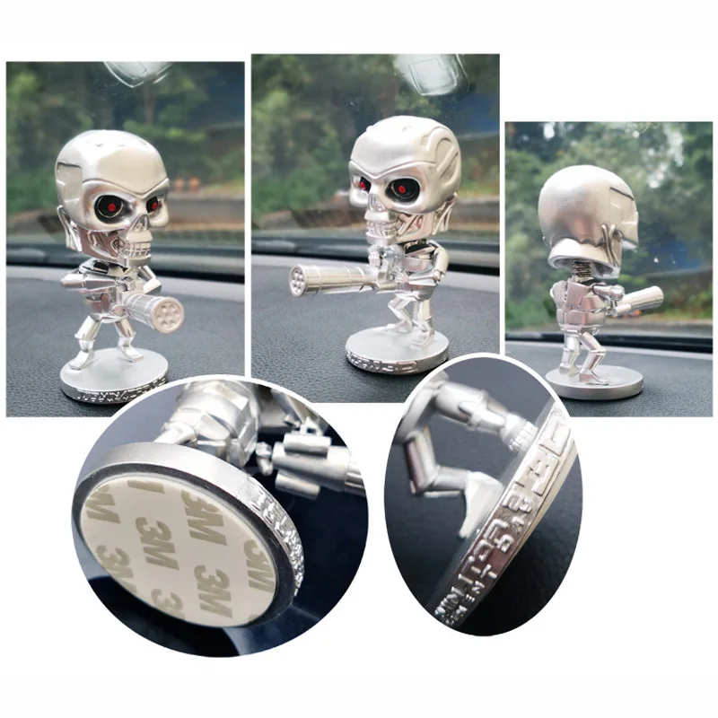 Креативные украшения в форме черепа для автомобиля с тряской головой украшение