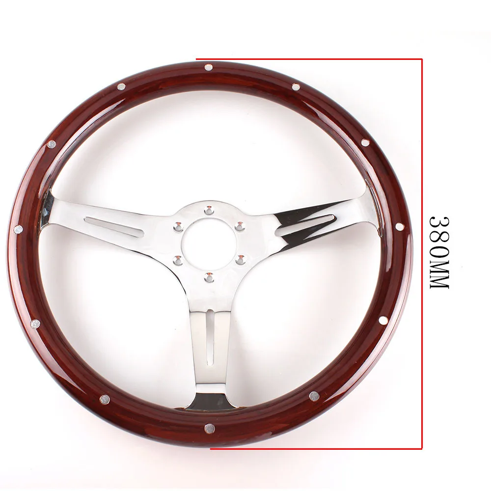 Классическое красное дерево зернистая коричневая отделка гоночное рулевое
