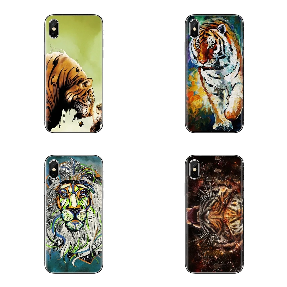 Trippy Feral Digital Tiger fractal For Xiaomi Redmi 4 3 3S Pro Mi3 Mi4 Mi4i Mi4C Mi5 Mi5S Mi Max Note 2 TPU Transparent Case |