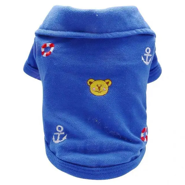 Summer Pet Puppy Clothes Rainbow Embroidered Polo Shirt Pomeranian Chihuahua Costumes Dog Clothes for Medium Small Dogs yorkies