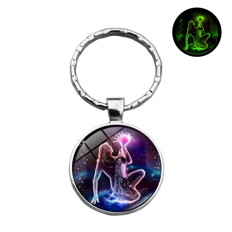 Светящийся брелок с 12 созвездиями подвески знаки зодиака ювелирные изделия Лев