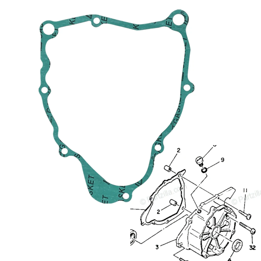 

Прокладка крышки картера мотоциклетного генератора для Yamaha TIMBERWOLF YFB250 1992-2000 TRI-MOTO YTM200 1983-1985 YTM225 1983-1986