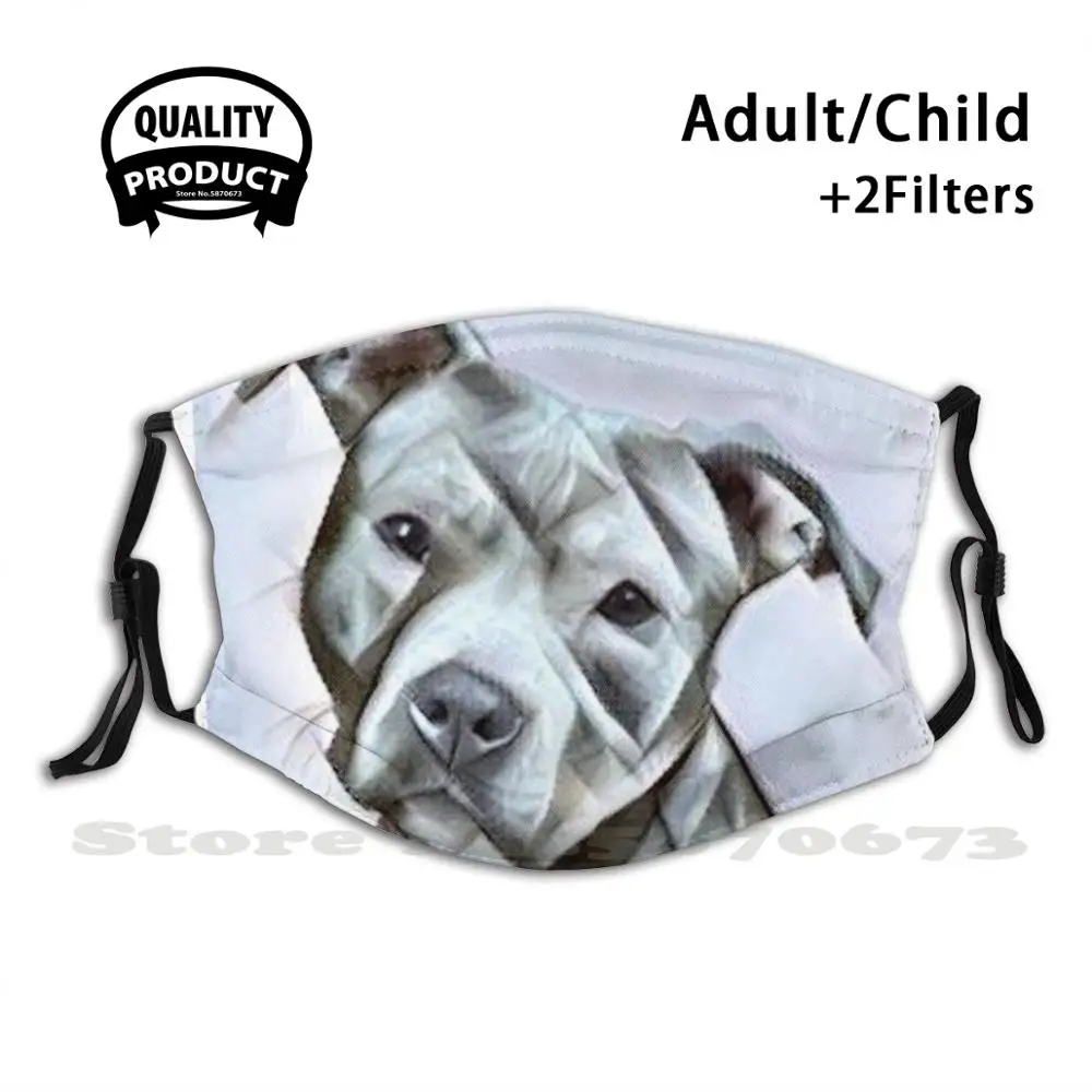 

Pit Bull Dog Lover , A Beautiful Design Of A Blue Nose Pitbull Of This Gentle Loyal Breed Anti Dust Filter Men Women Kids Girl