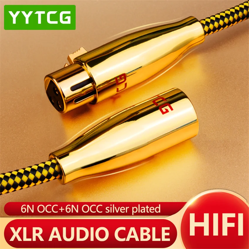 

YYTCG Hifi XLR Cable High Purity OCC 2XLR Male to Female Cable To Interconnection With Microphone ,Sound ,Amp，Multimedia