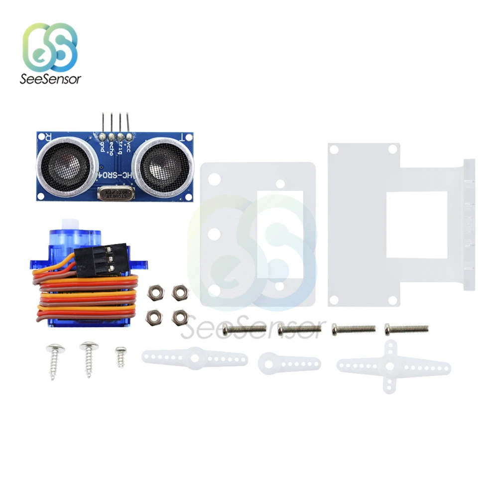 Mini SG90 сервопривод + HC-SR04 Ультразвуковой дальномер Монтажные кронштейны DIY наборы |
