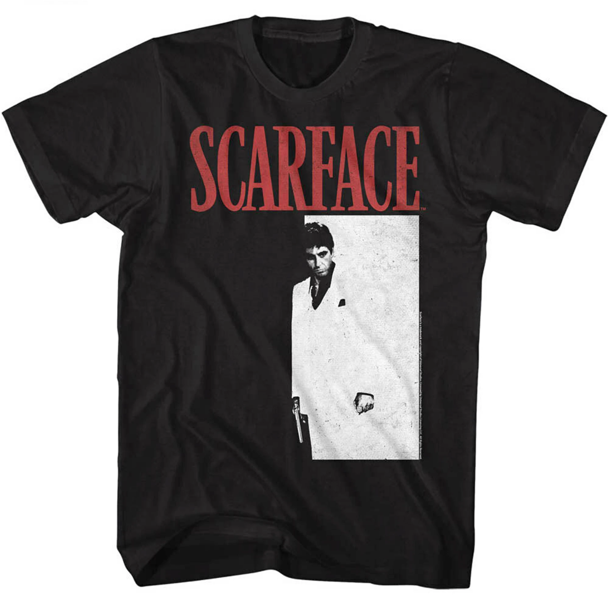 Scarface Tony Монтана Мужская Футболка постер из фильма Pacino винтажный черный Гангстер