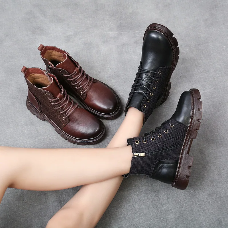 PEIPAH/Модные женские осенние ботильоны из натуральной кожи женская обувь на