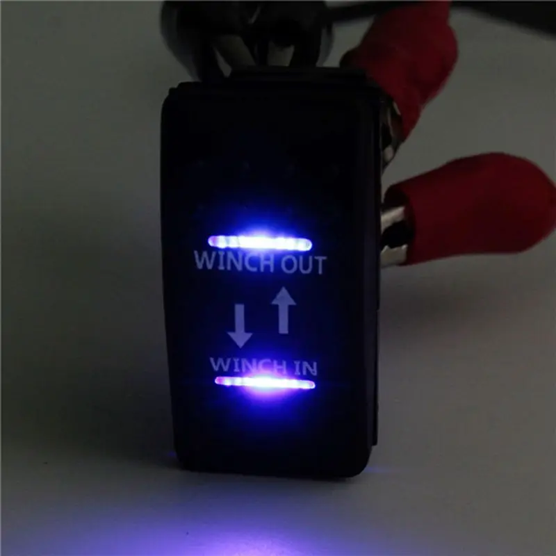 12V 20A лебедка в лебедке выход ON-OFF-ON Кулисный Переключатель 7 Pin Светодиодный зеленый