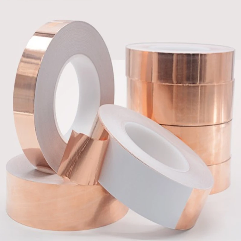 2021 new type 20m 4/5/6mm single conductive adhesive copper foil tape EMI shielding heat-proof adhesive