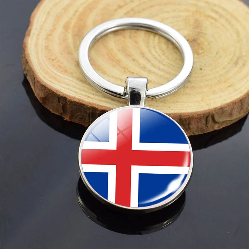 Брелок для ключей в скандинавском стиле двусторонний стеклянный брелок с