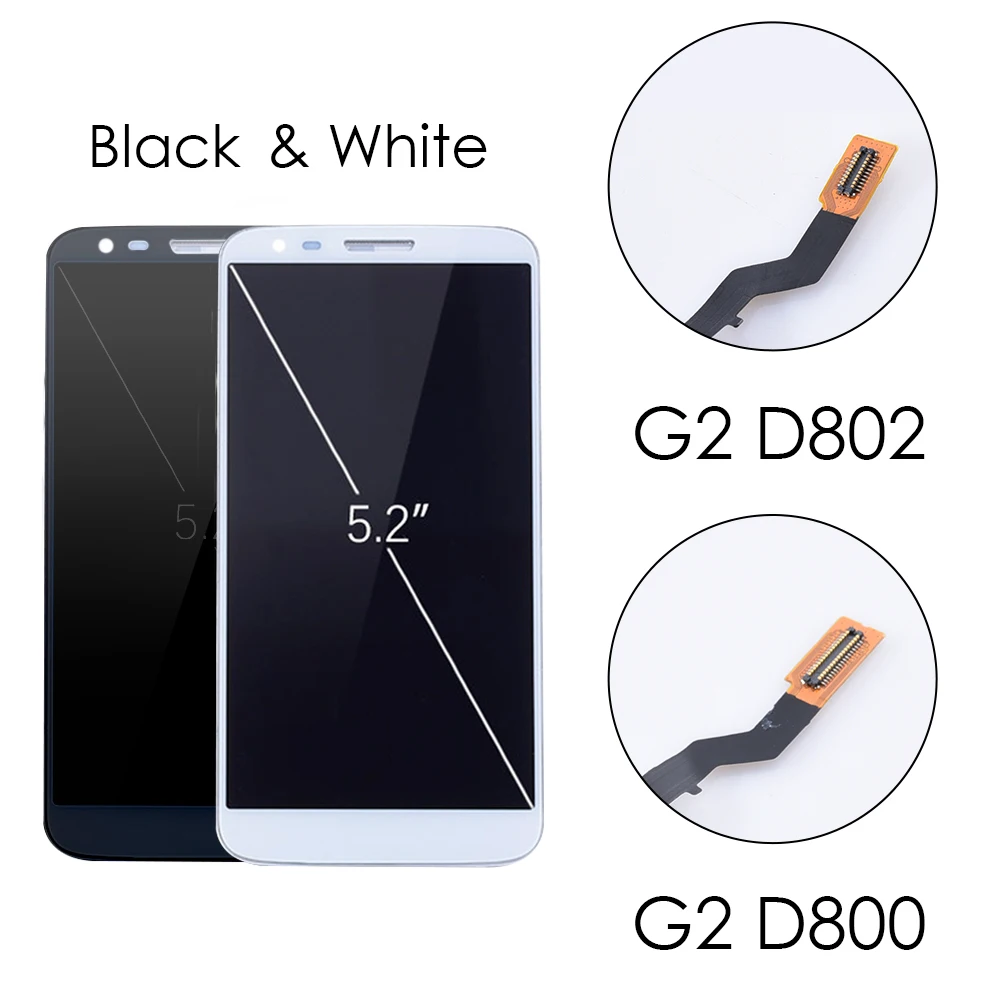 5 2 &quotOTMIL для LG G2 ЖК дисплей сенсорный экран с рамкой дигитайзер Дисплей D800 D801 D802 D805