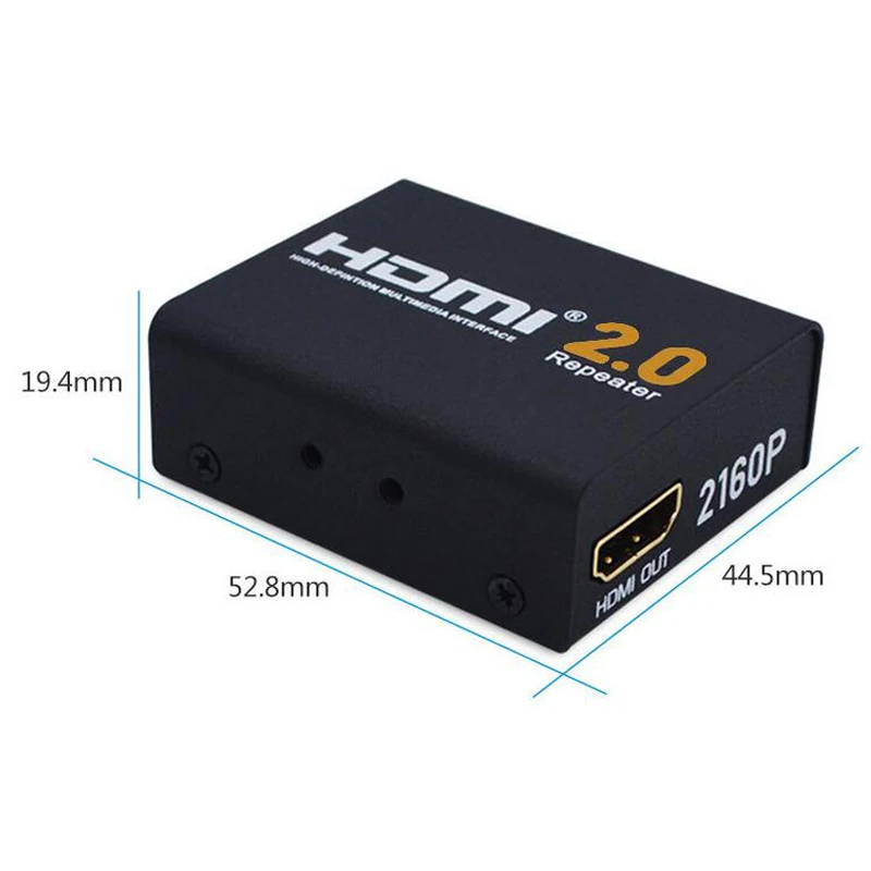 4K x 2K 2 0 HDMI Ретранслятор удлинитель 1080P 3D Кабель-адаптер Усилитель сигнала
