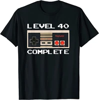 40th birthday ideas level 40 complete gamer t shirt tops shirt retro funny cotton mens top t shirts normal