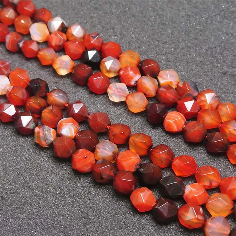 

6-10mm Natural Faceted irregular round Dream Agate Stone Beads For DIY necklace bracelet jewelry making 15 "free delivery