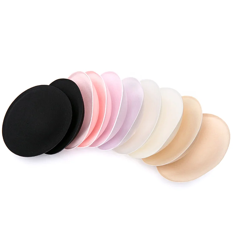 

2pc Insert Round Shape Pads Breathable Removeable Chest Cup Pads Bra Accessories For Women