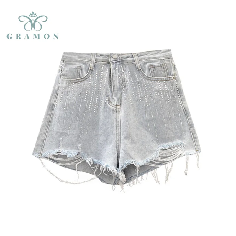 

Women Shorts 2021 Summer High Waist Streetwear Style Girls Tassel Jean Shorts Mini Street Dance Denim Shorts Female Plus Size