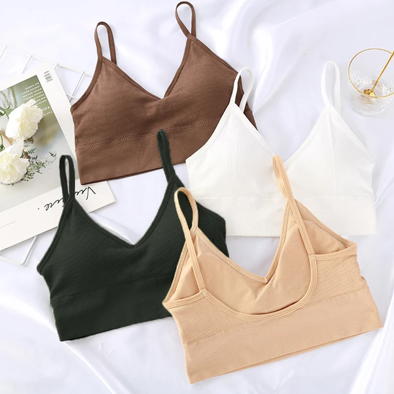 Однотонный сексуальный укороченный топ на бретелях женский модный базовый