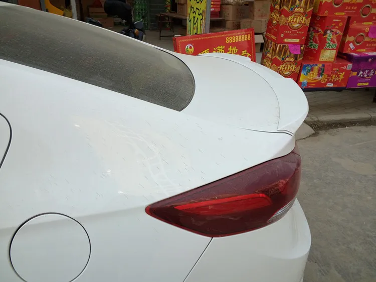 Подходит для hyundai Elantra спойлер Спорт ABS Материал Черный Белый из углеродного волокна заднего крыла Спойлер на крышке багажника