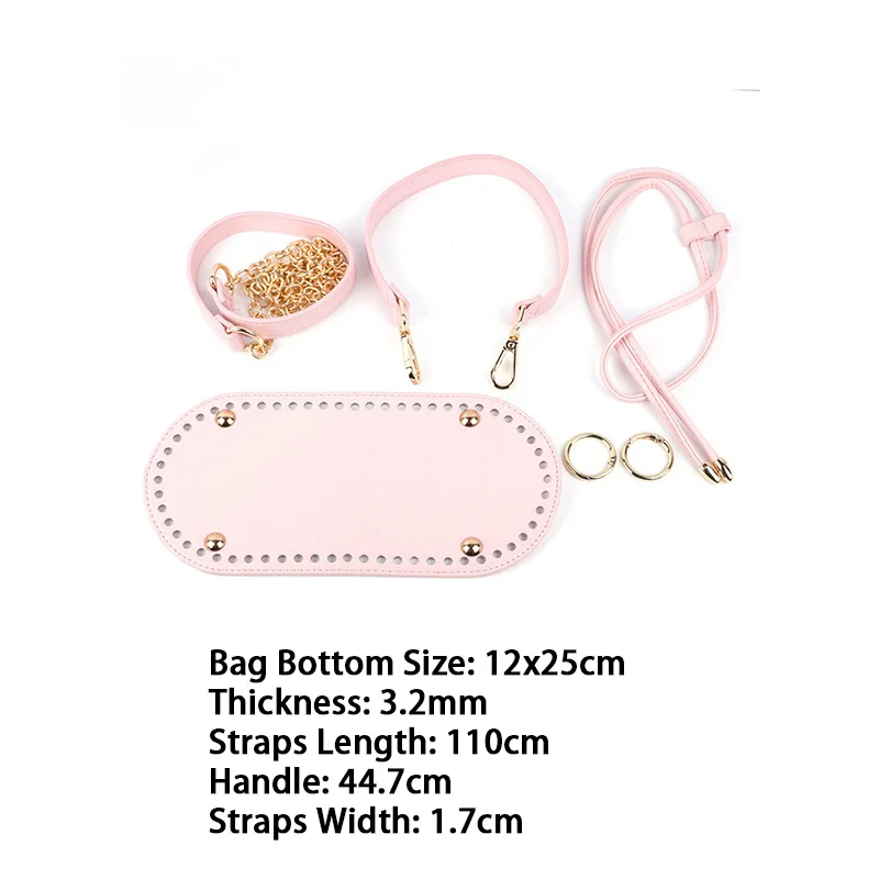 5pcs /set Handmade Handbag Bag Belt Set Leather Bag Bottoms With Hardware Package Accessories DIY Women Handbag Woven Set