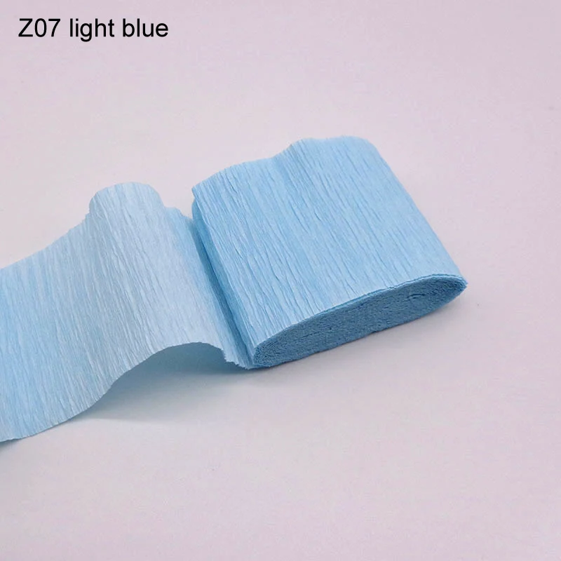 Z07 light blue Декорации 5 см x 250 см баннеры конфетти растяжки DIY Бумажная гирлянда крепированная бумага Свадьба День Рождения Вечеринка фотографии фоны - Цвет: Z07 light blue
