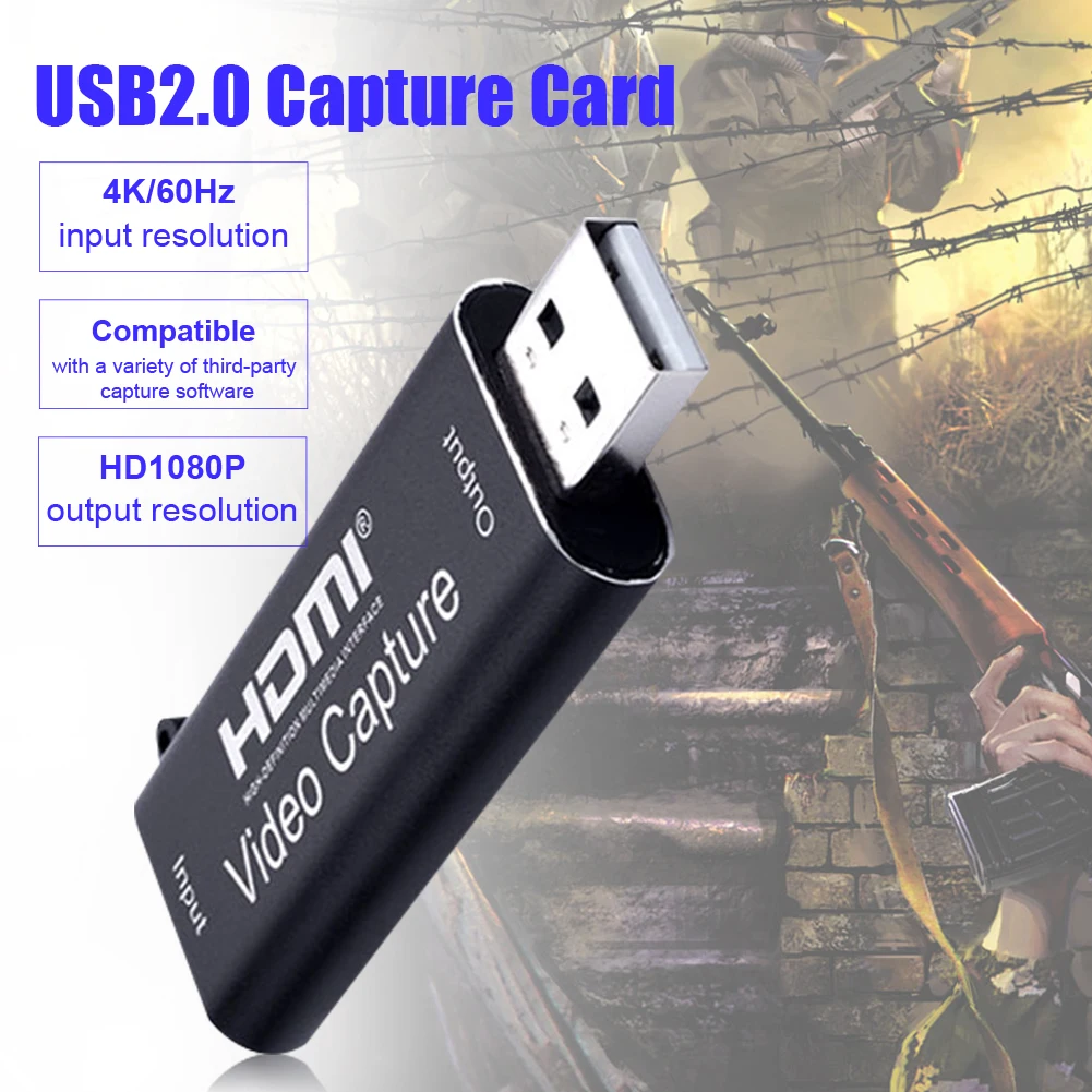 Устройство видеозахвата USB2.0 4K HDMI HD 1080p 30 кадров в секунду| |