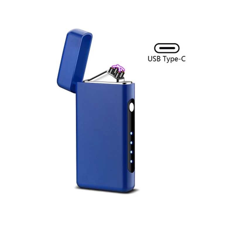 Тип C ABS зарядка через USB более легкий импульс двойной дуги зажигалки