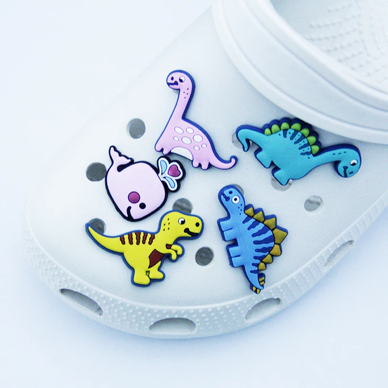 

Hot Sale 1 Novel Dinosaur PVC Shoe Accessories Crocodile Gibbs Cute Garden Shoes Decoration Buckle Children Christmas Gift