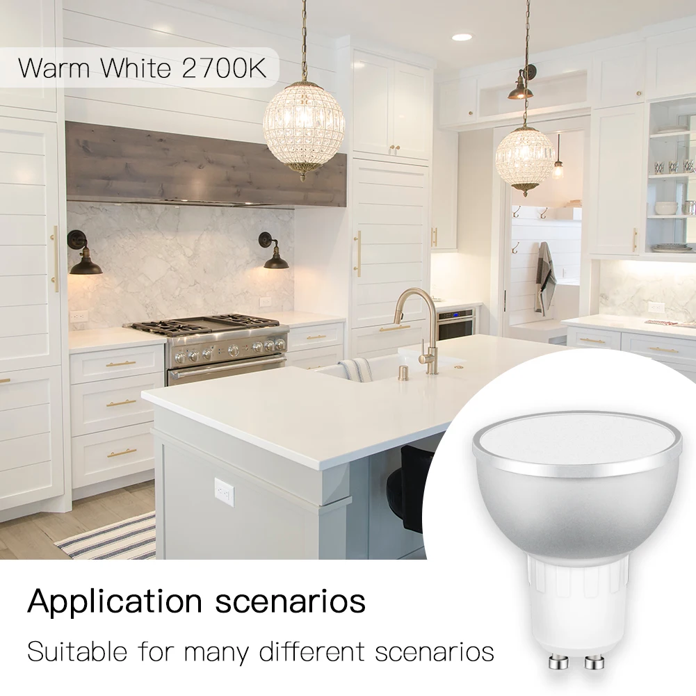 GU10 WiFi Smart LED Light Bulb RGBCW Warm White Daylight Multicolor Work with Alexa Google Home |