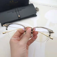 titanium acetate glasses frame men round optical myopia spectacles women prescription eyeglasses frame luxury brand eyewear