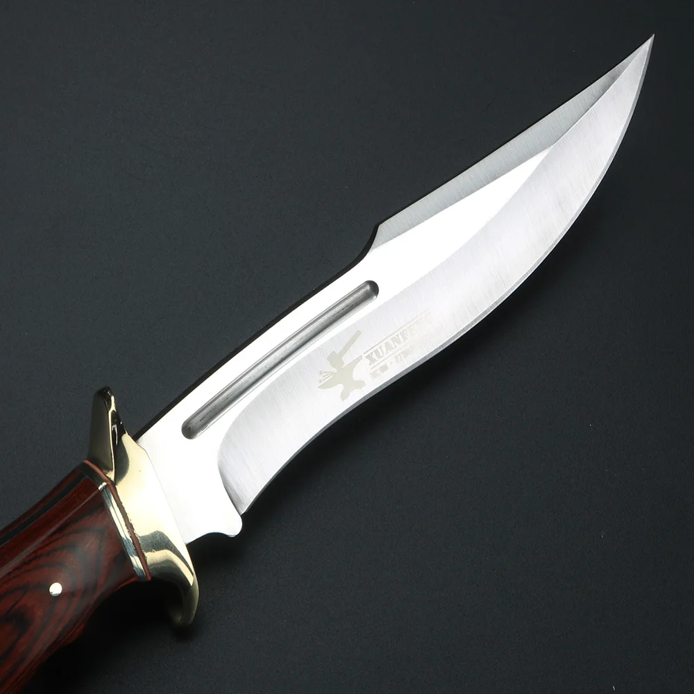 На открытом воздухе деревянная ручка ножа titanium сплав короткий нож Дикая Охота