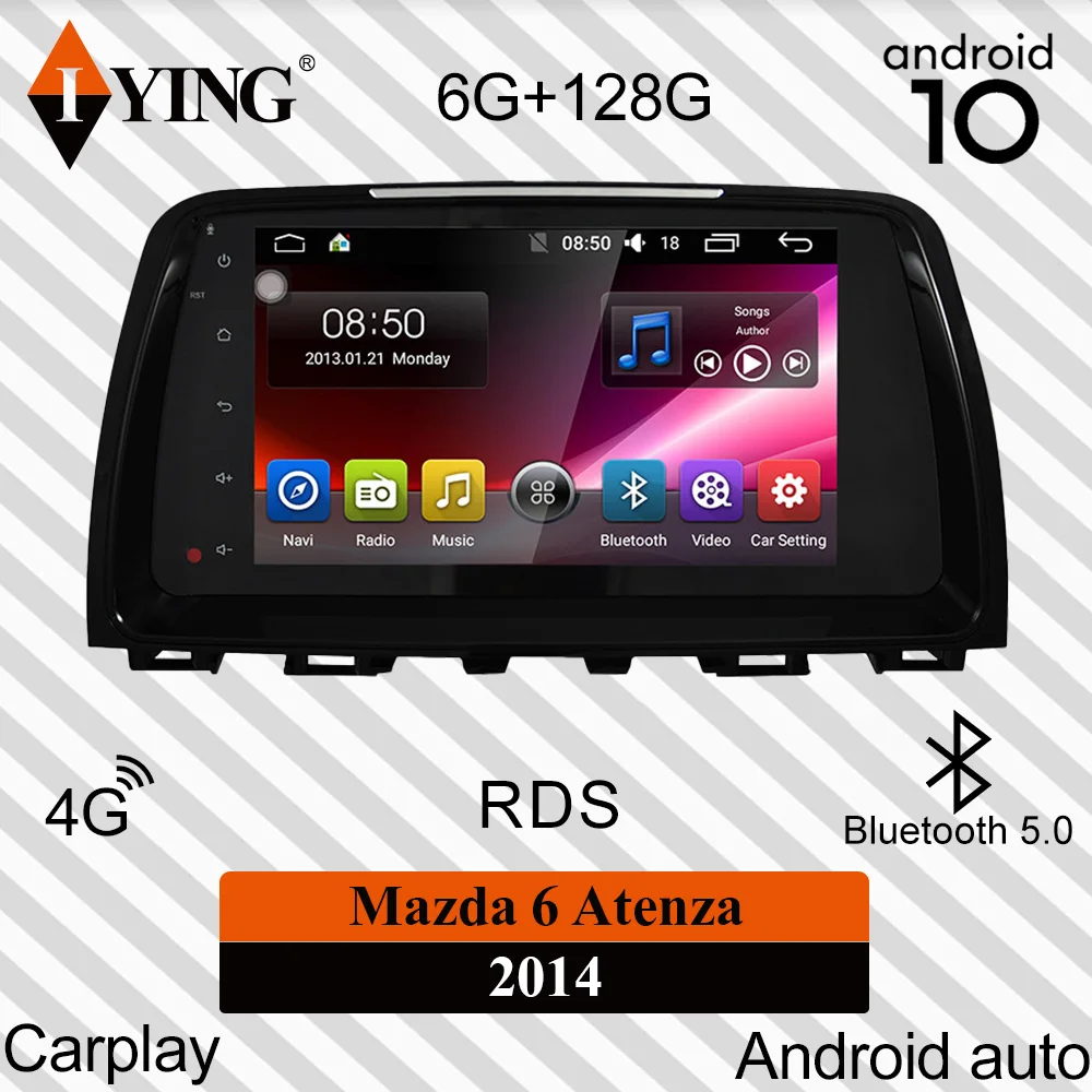 Автомагнитола IYING для Mazda 6 Atenza 2014 мультимедийный видеоплеер GPS-навигация DSP 32EQ Android