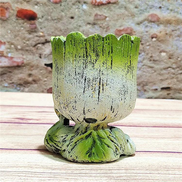 

Resin Cartoon Meaty Flowerpot Doll Container Cute Groot Tree Shaped