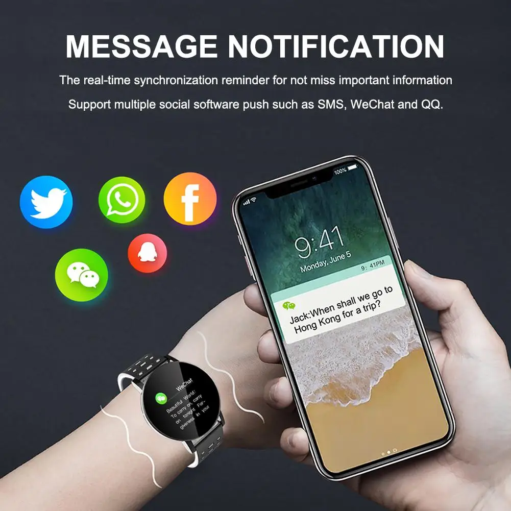 Спортивные Смарт-часы Смарт-браслет с сенсорным экраном высокой четкости IP67