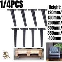 14pcs metal furniture legs replacement obliquestraight for cabinet counter chair sofa tv coffee table with screws 120 400mm