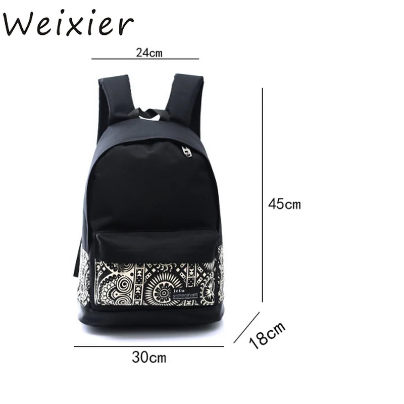 WEIXIER минималистский водонепроницаемый холщовый рюкзак маленький новый женский
