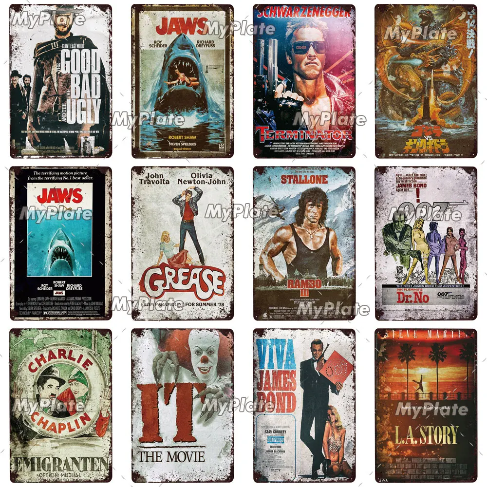 Классический металлический знак фильма Винтаж Жестяная Табличка с надписью