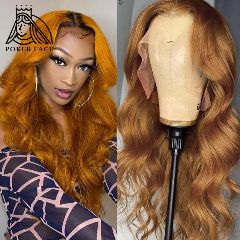 Парики из человеческих волос Блонд 30 дюймов телесная волна прозрачные