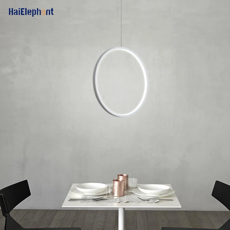 Светодиодные подвесные светильники с простым кольцсветодиодный для столовой