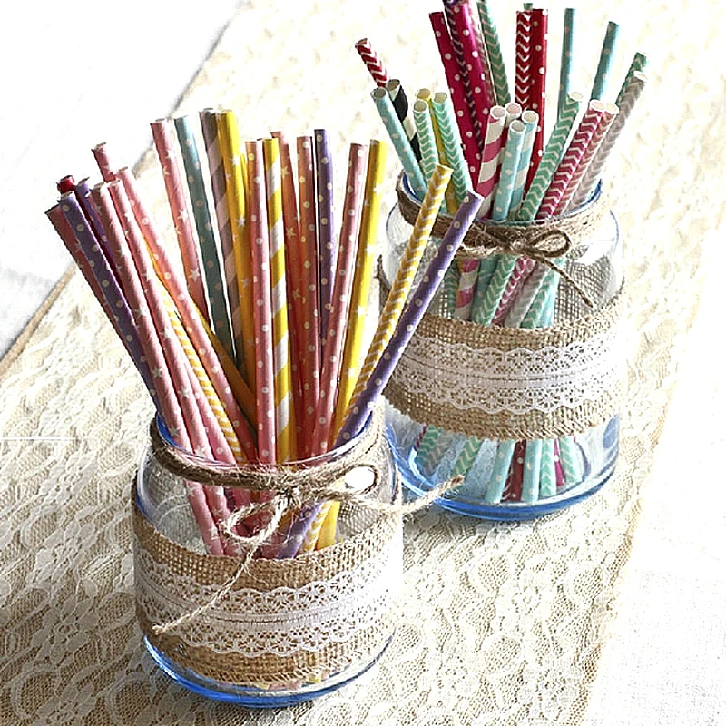 2 м/рулон натуральная джутовая лента с разными белыми кружевами | Дом и сад