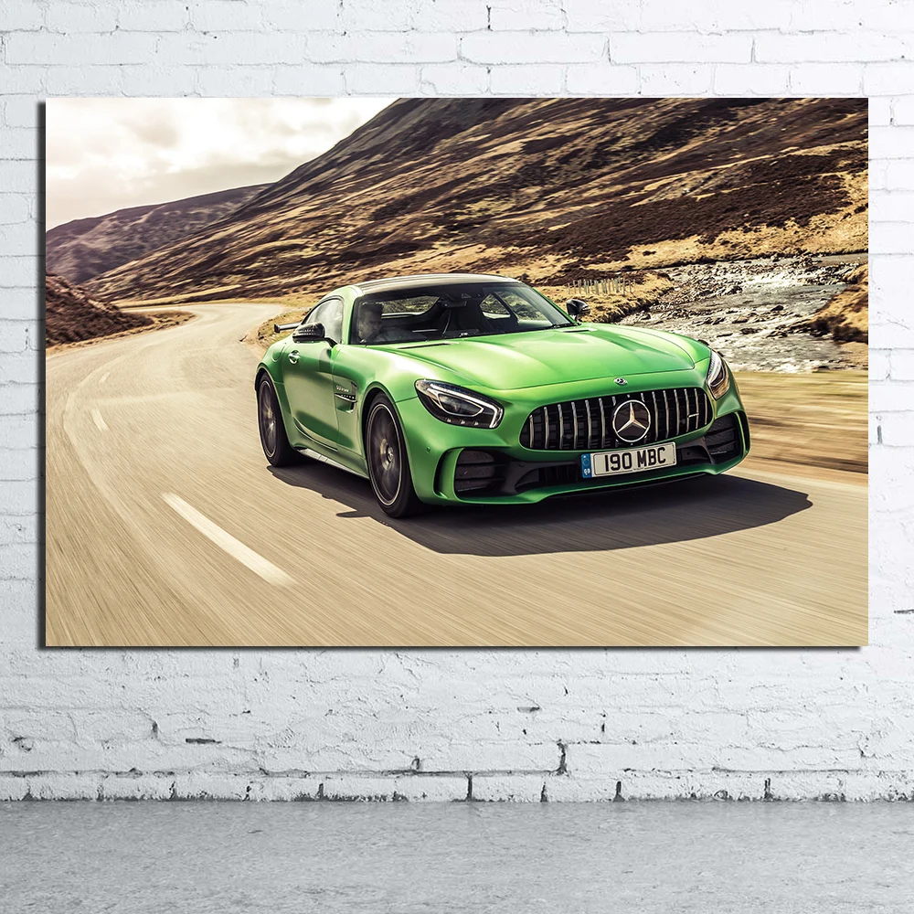 1 шт. Картина на холсте AMG суперкар автомобиль HD плакаты и принты настенные
