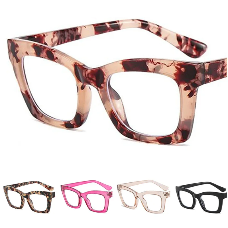 Gafas de moda Unisex, lentes ópticas con montura rectangular, lentes con personalidad, 7 colores disponibles