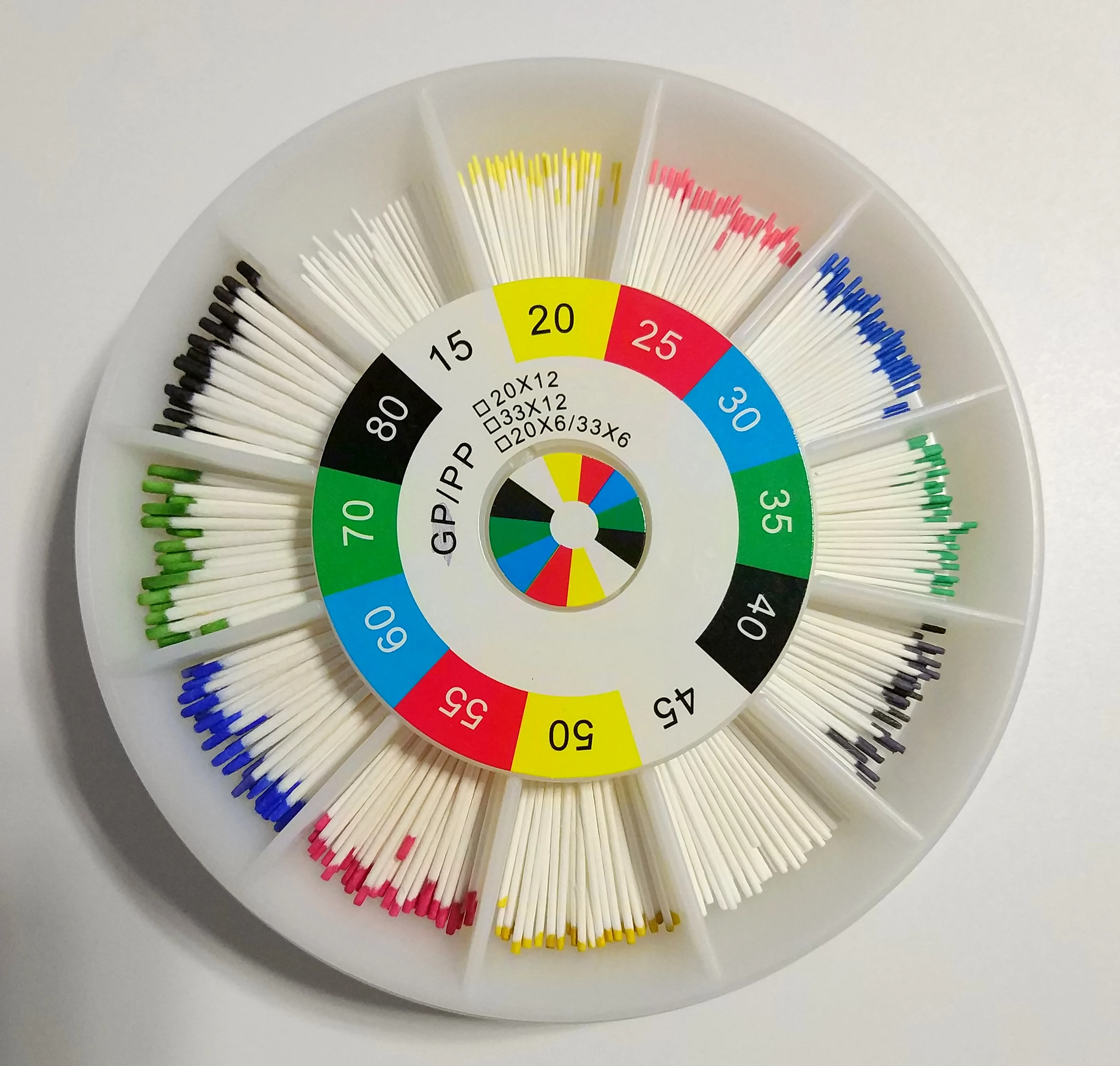 240/Box Dental Absorbent Paper Points 0.02 #15-80 Assorted Gauge Ruler Endodontic Files Root Canal Obturation | Красота и здоровье