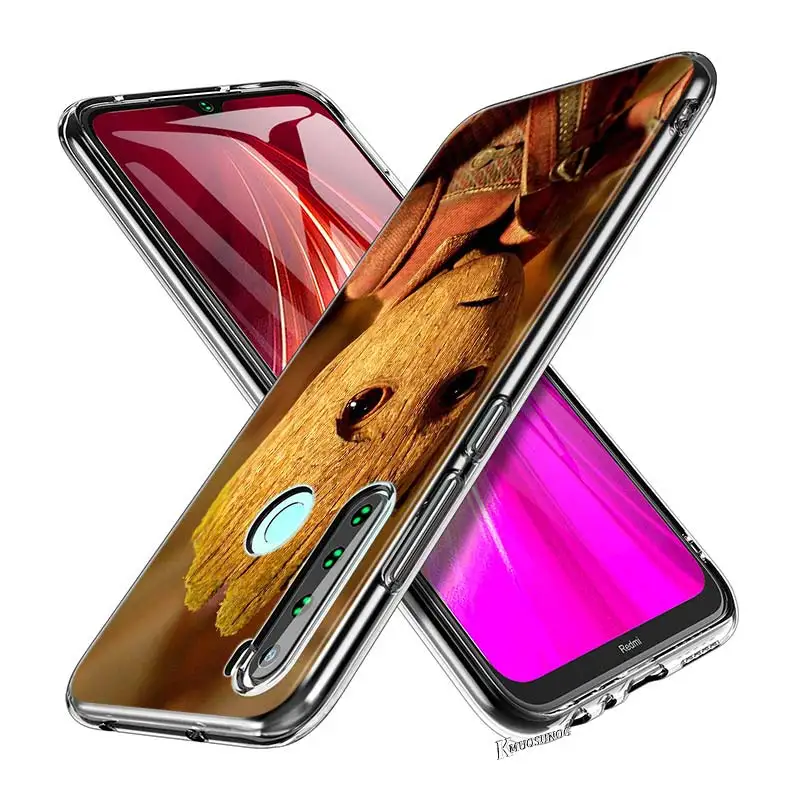 Groot Marvel Avengers for Xiaomi Redmi Note 10 10S 9 9T 9S 9Pro Max 8T 8Pro 8 7 6 5 Pro 5A 4 Soft Transparent Phone Case