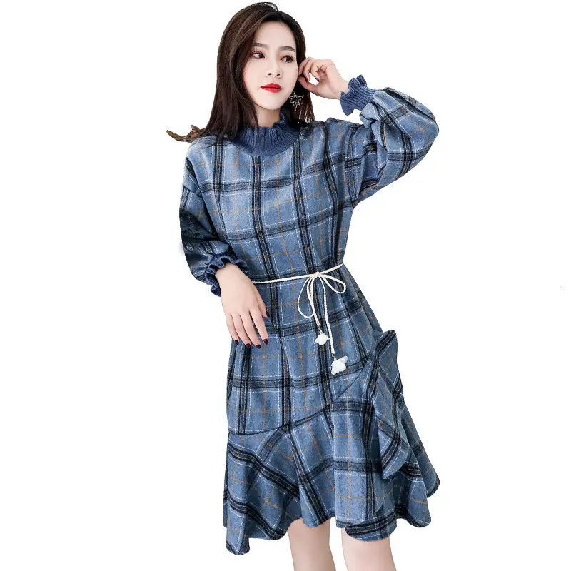 Новинка 2019 женское модное винтажное платье с длинным рукавом вечернее