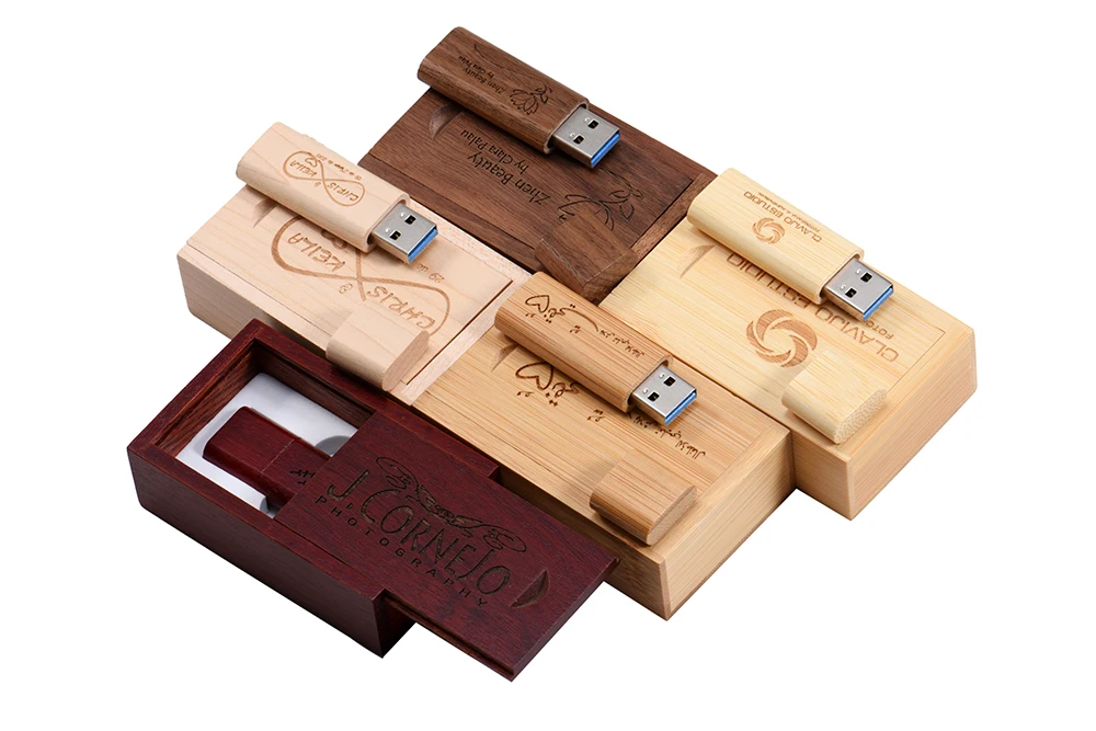 JASTER креативный Деревянный USB 3,0 флэш-накопитель 4 ГБ/8 ГБ/16 ГБ/32 ГБ/64 Гб внешний накопитель 5 шт. Бесплатный лазерные логотип гравировка